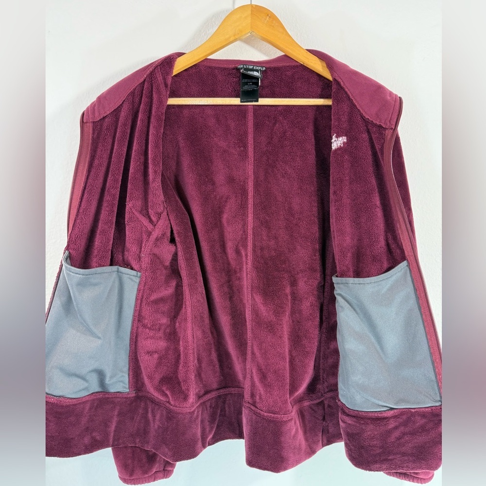 The North Face Women’s Osito Jacket Burgundy Size L Fleece - Picture 6 of 12
